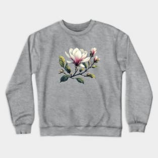 Magnolia Flower Crewneck Sweatshirt